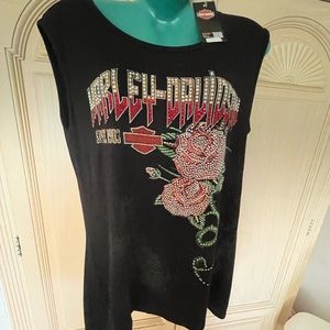Harley Davidson Black Bling Top